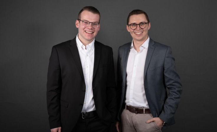 Neu-Landesobmann Moritz Ohatal (r.) und Stellvertreter Martin Feichtinger (Foto: JVP OÖ/Trauner)