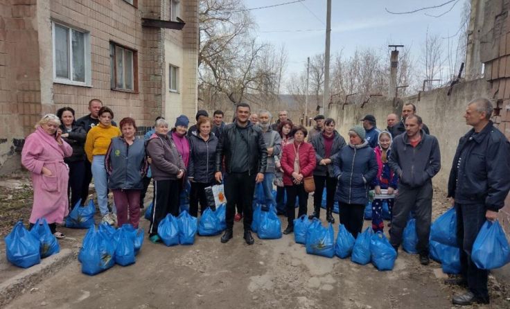 Die Lebensmittel wurden an Bedürftige im Osten der Ukraine verteilt. (Foto: Privat)