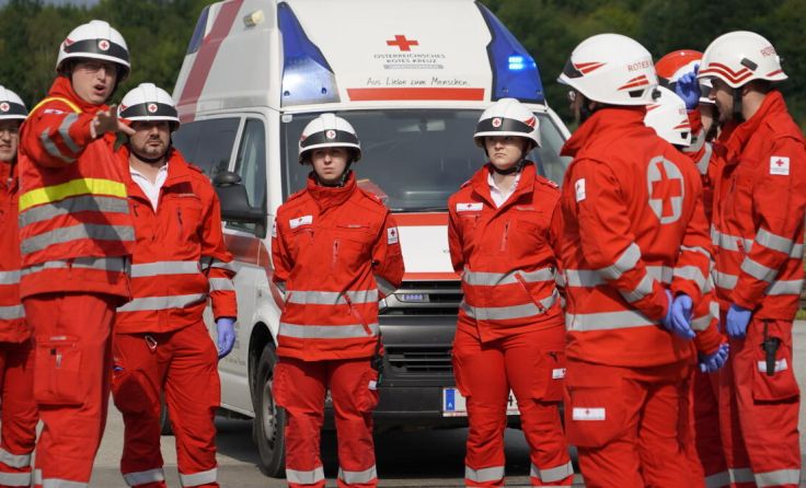 Das Rote Kreuz unterstützte die Krisenübung tatkräftig. (Foto: AMAG)