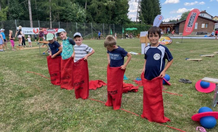 Unter anderem Sackhüpfen stand auf dem Programm (Foto: Sportunion)