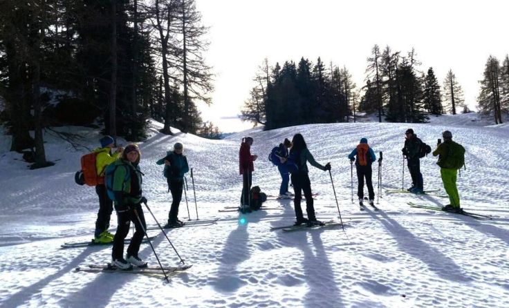 15 Teilnehmer waren bei der Skitour mit von der Partie. (Foto: Privat)