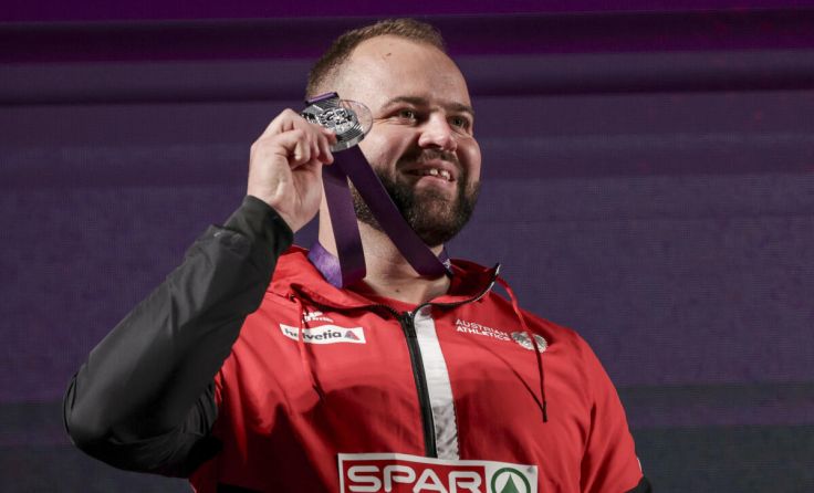 "Luki" strahlte mit seiner Silbermedaille um die Wette. (Foto: GEPA pictures)