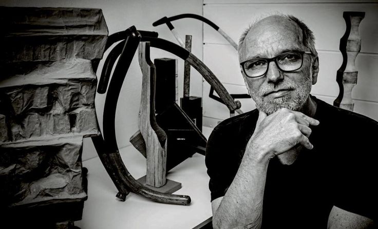 Künstler Thomas Weber stellte seine Werke in Schärding aus. (Foto: Günther Miesenbeck)