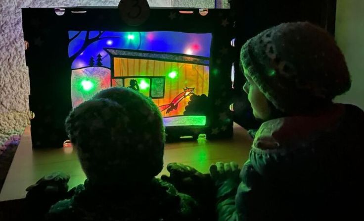 An neun Stationen gab es spannender Lichterbilder zu entdecken. (Foto: Pfarrbücherei Esternberg)