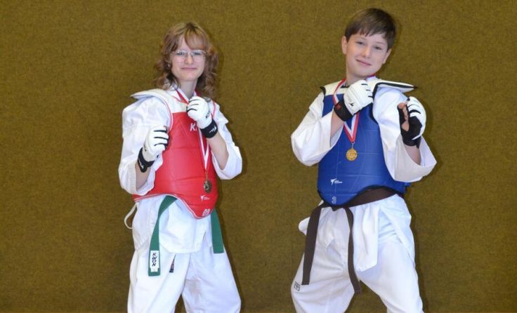 Matilda Parzer und Felix Günther holten zwei Medaillen nach Diersbach. (Foto: Paul Günther)