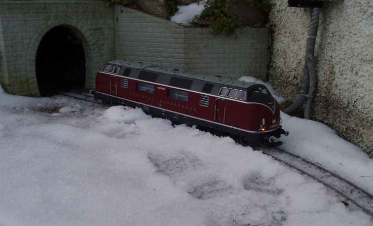 Eine V 200 im Winter