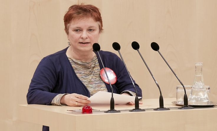 Bettina Lancaster bei einer Rede im „Hohen Haus“ Foto: Parlamentsdirektion / Thomas Topf