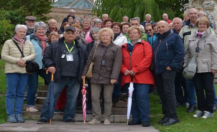 Reiseteilnehmer in Nitra, der ältesten Stadt der Slowakei Foto: Pensionistenverband