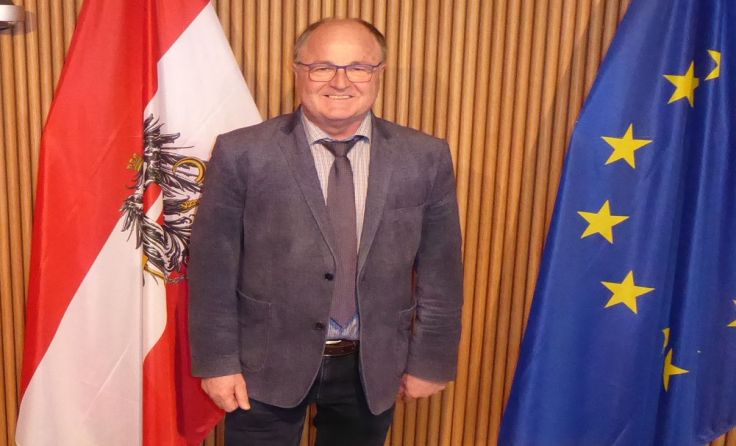 Franz Karlhuber beim Besuch in Brüssel. Foto: Gemeinde Wartberg