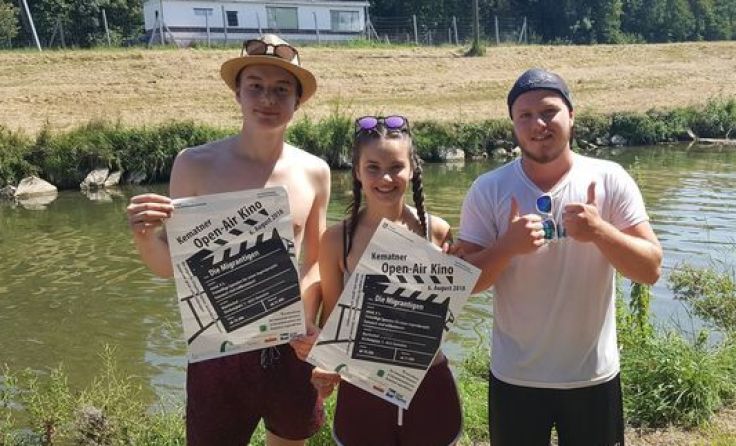 Die Kematner Jugend wirbt auch selbst für ihr Sommerkino. Foto: Christian Deutinger