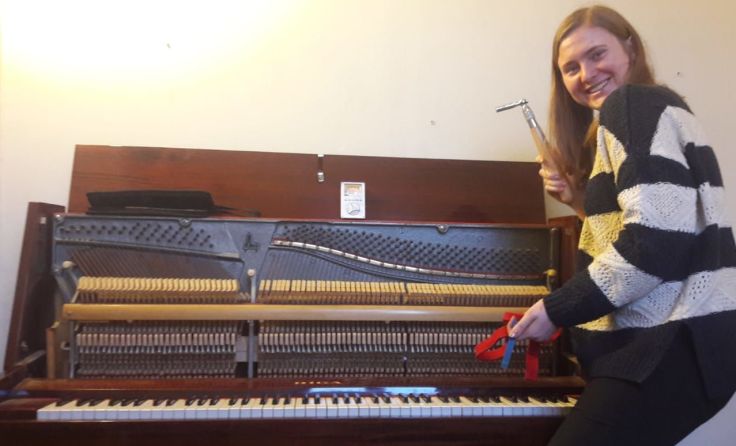 „Wir halfen in der Musikschule, wo wir konnten“, so die Freiwillige. Foto: Hannah Kaiser
