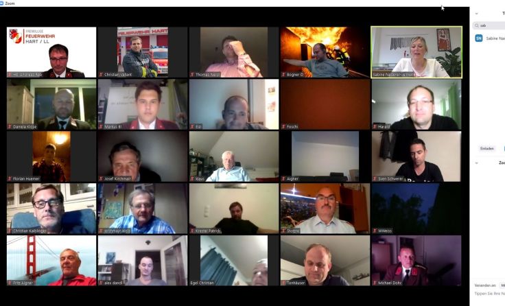 Per Videokonferenz wurde die Vollversammlung abgehalten. Foto: Screenshot FF Hart
