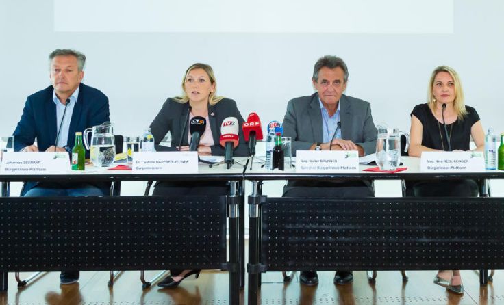Pressekonferenz Impulse Schiene Leonding (Foto: Wilfried Skledar/Cityfoto)