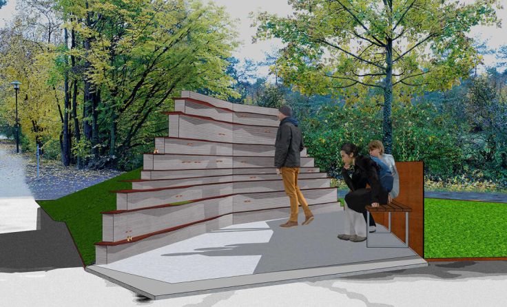 So soll der Gedenkort aussehen. (Foto: Rendering: Philipp Krummel)