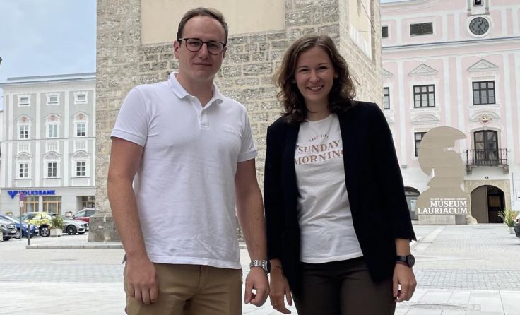 JVP-Landesobfrau Claudia Plakolm und Bezirksobmann Gregor Eckmayr (Foto: JVPOÖ)