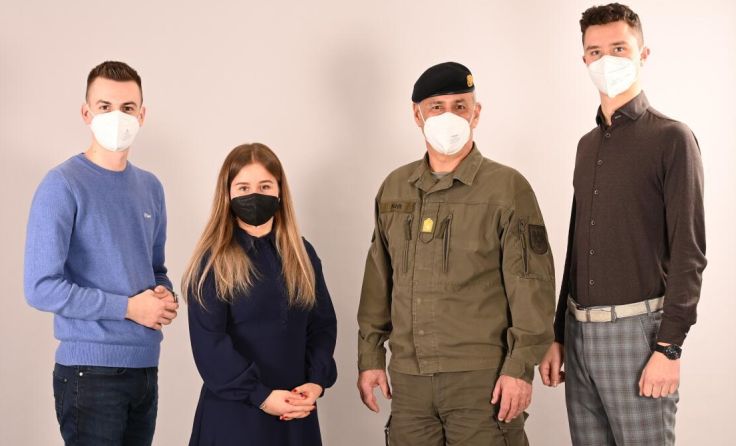 Julian Angerer, Hannah Schöberl, Dieter Muhr und Karl Josef Schauer (v.l.) (Foto: BMLV/Oberreiter)
