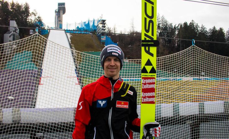 Michael Hayböck nach dem Trainingssprung am 3. Jänner am Bergisel (Foto: JumpandReach)