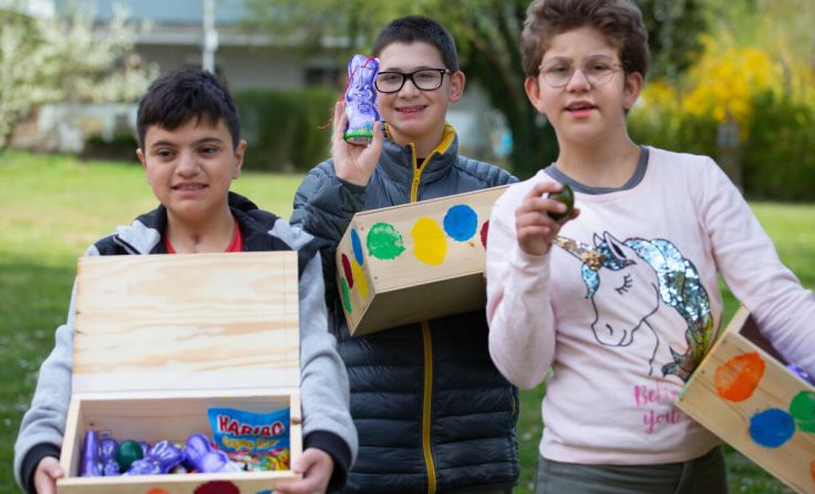 Strahlende Kinderaugen, als die Osterüberraschungen gefunden wurden (Foto: Caritas)