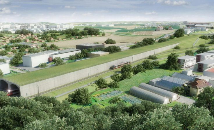 So könnte der Tunnel im Bereich Gerstmayrstraße in Zukunft aussehen. (Foto: Visualisierung: ÖBB)
