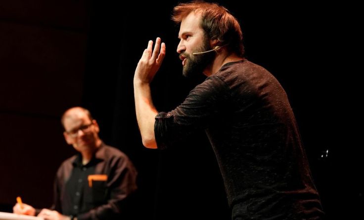 David Wagner (l.) und Manuel Thalhammer auf der Bühne (Foto: R. Winkler)