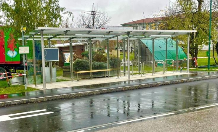 Die neue Haltestelle wurde fertiggestellt (Foto: Andreas Leitner)