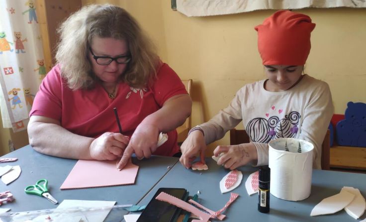 Es wurde fleißig für den Osterhasen gebastelt (Foto: Kinderfreunde Leonding)