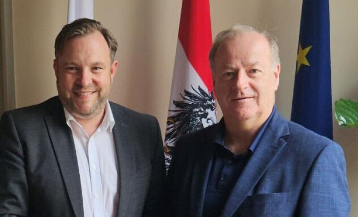 Bundesratspräsident Ebner (l.) mit Stiftspfarrer Grad. (Foto: privat)