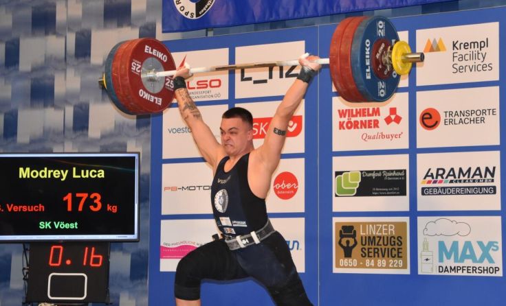 Luca Modrey scheiterte knapp an 173 kg. (Foto: Conny Högg)