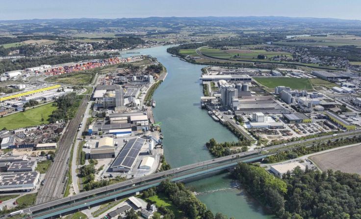 Der Ennshafen 2025: Weniger Schiffe, mehr Container, neue Betriebe. (Foto: ENNSHAFEN)