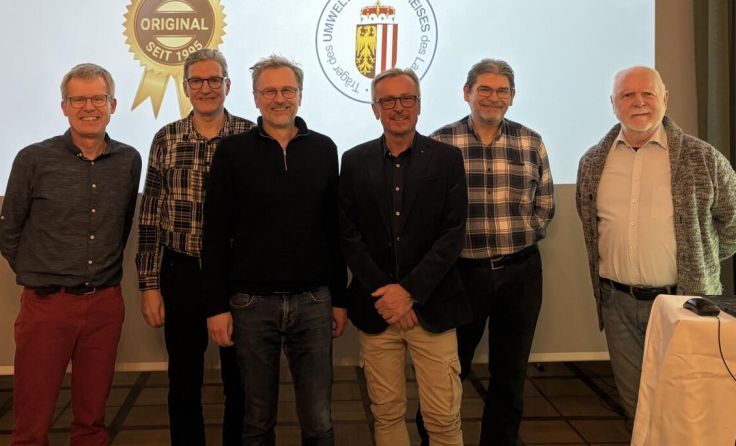 Der Vereinsvorstand Energie Effizienz Enns - E^3 mit den Referenten. (Foto: privat)