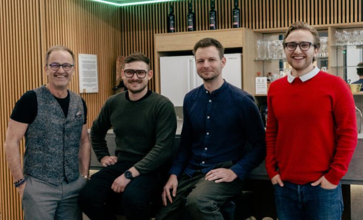 V. r.: Manfred Kroboth, Fabio Brenner, Ing. Philipp Gögele, Moritz Kroboth (Foto: Social Agency)