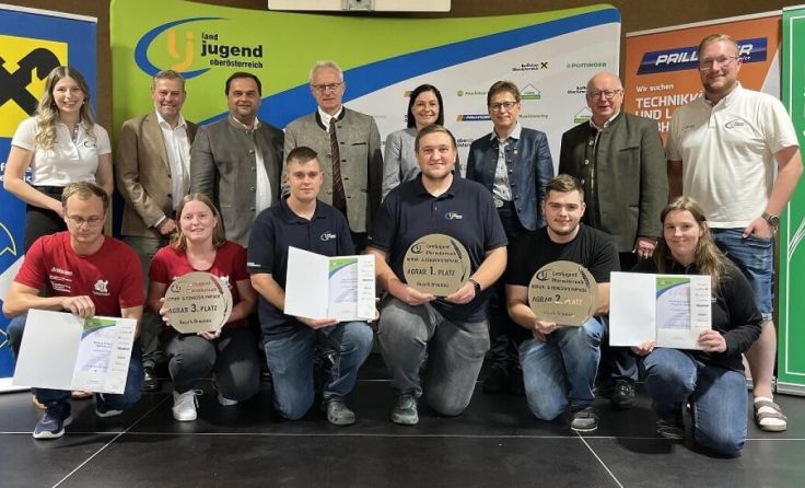 Die Stockerlplätze der Agrarolympiade, mit Ansfelden als Sieger. (Foto: Landjugend Oberösterreich)