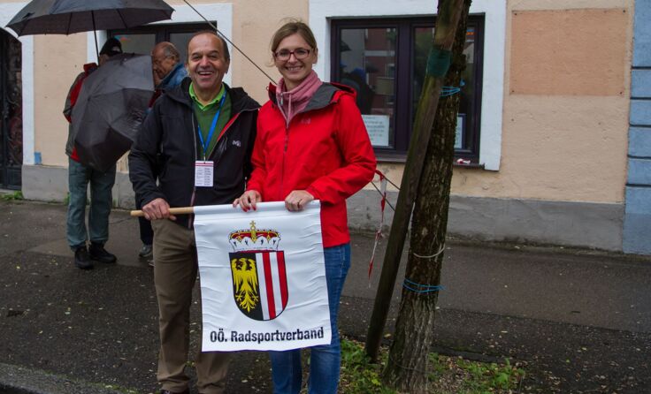 Helga Mitmasser und Paul Resch vom OÖ. Radsportverband
