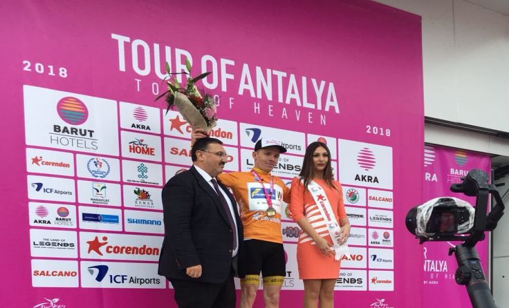 Daniel Lehner vom Felbermayr-Express sicherte sich heute bei der Tour of Antalya das Bergtrikot