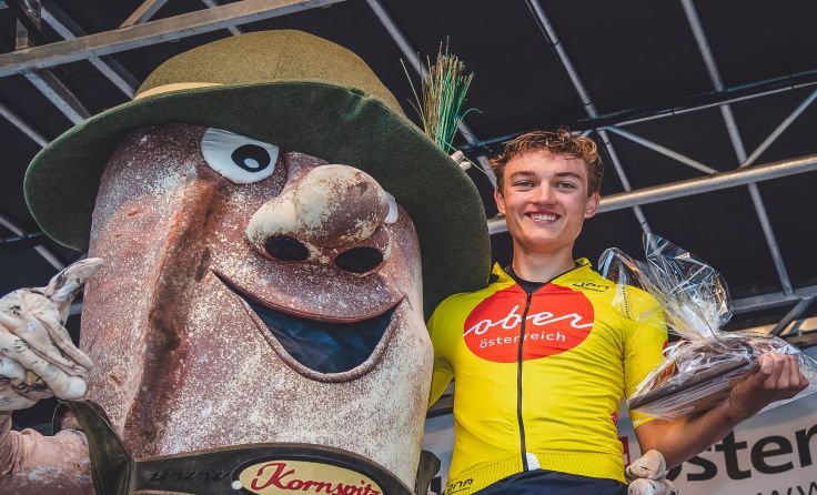 (Fotonachweis Eisenbauer) Der Däne Frederik Thomsen siegt bei der OÖ. Junioren-Radrundfahrt 2018