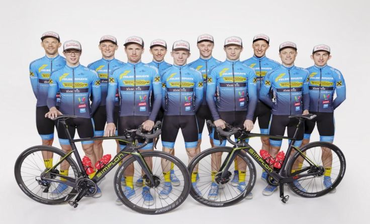 Das Team Felbermayr Simplon Wels in den neuen Dressen 2019