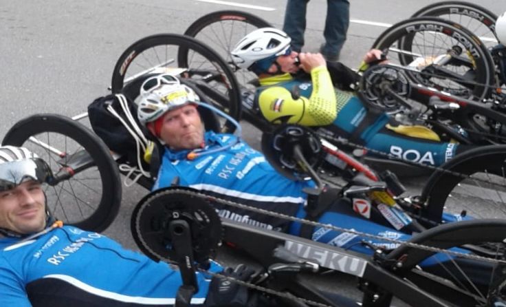 Walter Ablinger (Mitte) belegte heute beim Halbmarathon in Linz den 3. Platz