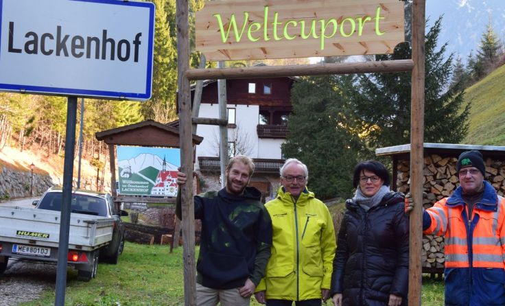 v. l. Christian Reisinger, August Etzler, Renate Gruber, Horst Baumann. (Foto: Marktgemeinde Gaming)