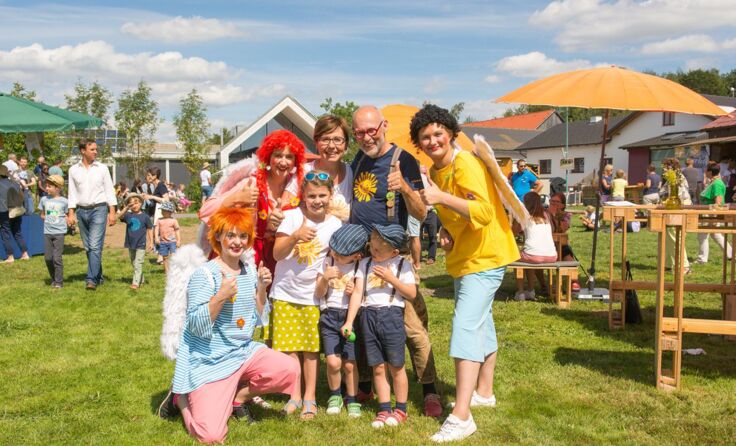 Freude und Spaß bei Familie Gutmann am Kräuterfest; Foto: Sonnentor
