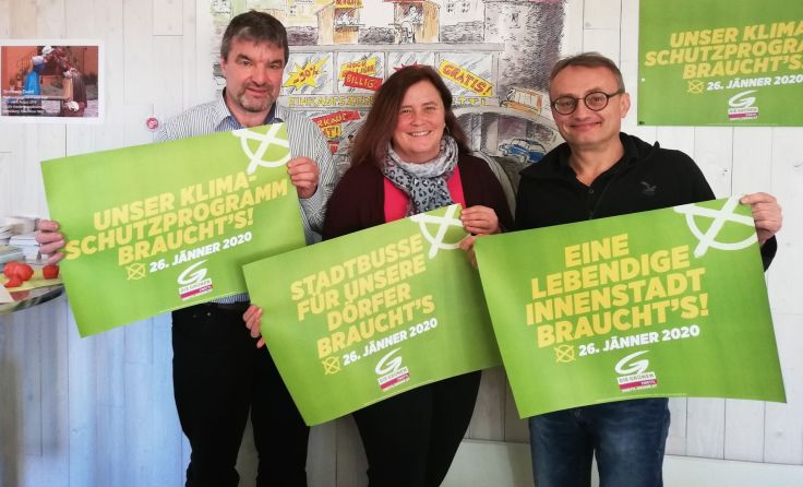 V. l. Ewald Gärber, Silvia Moser, Günter Widhalm; Foto: Tips