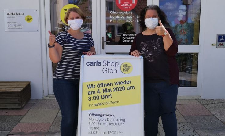 Der carlashop in Gföhl hat ab Montag wieder geöffnet und freut sich auf Besuch. Foto: Caritas 