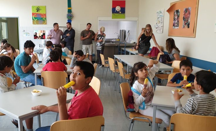 An heißen Tagen gab es ein Eis für coole Köpfe. Foto: Gemeinde Pasching