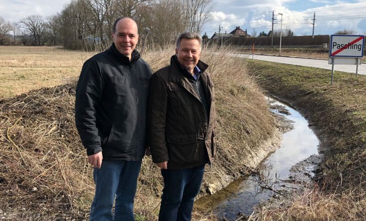 Umweltreferent Josef Lehner und Bürgermeister Peter Mair Foto: Gemeinde Pasching