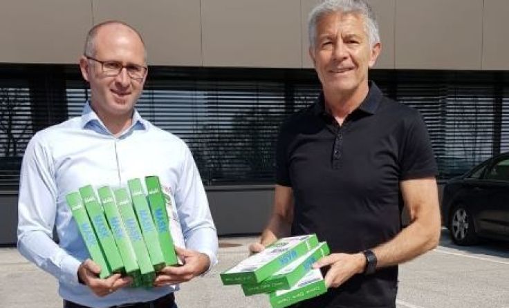 Neuhofens Bürgermeister Engertsberger (re) und David Allerstorfer. Foto: Günter Engertsberger