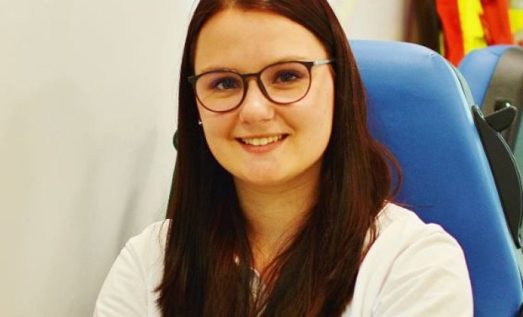 Andrea Kirchmeier im Einsatz Foto: Samariterbund Alkoven