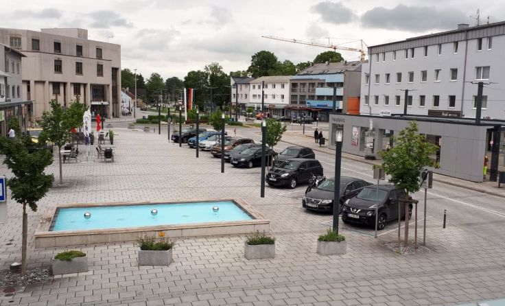 Der Trauner Hauptplatz mit Blick Richtung Süden Foto: ÖVP Traun