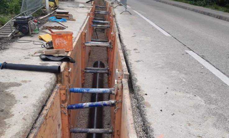 Die Wasserrohre werden erneuert. Foto: Wasserverlegung Großraum Ansfelden