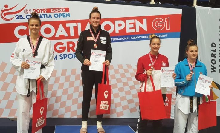 Marlene Jahl (1. v. l.) schaffte es gleich zweimal aufs Stockerl. Foto: Rey/Weidinger