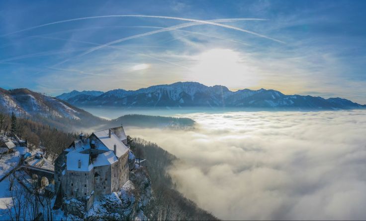 Winterliches Altpernstein. Foto: Oberlaber