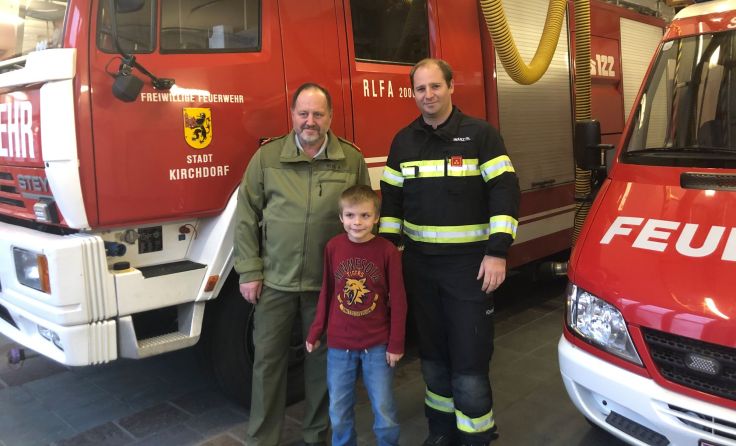 Jannik aus Schlierbach (Mitte) wär gerne einmal Feuerwehrmann. Foto: Rieger